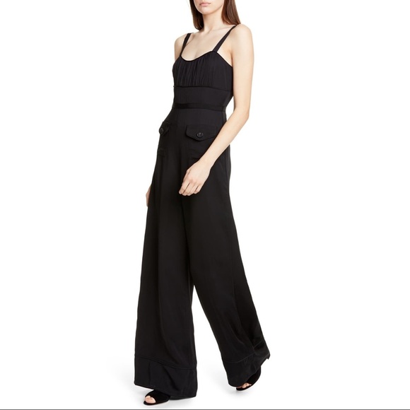 Self-Portrait Wide Leg Jumpsuit. Black size 8 - Picture 4 of 5